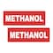 Fuel Stickers Methanol Sticker: Fuel Identification Label, Heavy Duty, Red/White, 6''x2'', 10PK Z-262MTH-10PK - alternate 1